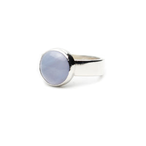 XL Blue Lace Agate Stone Ring