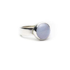 XL Blue Lace Agate Stone Ring