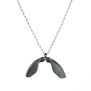 Large Double Oxidised Sycamore Necklace