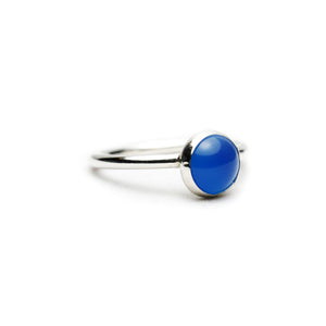 Large Blue Agate Ring